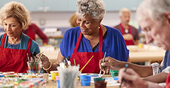 Activation of elderly people with elements of animation